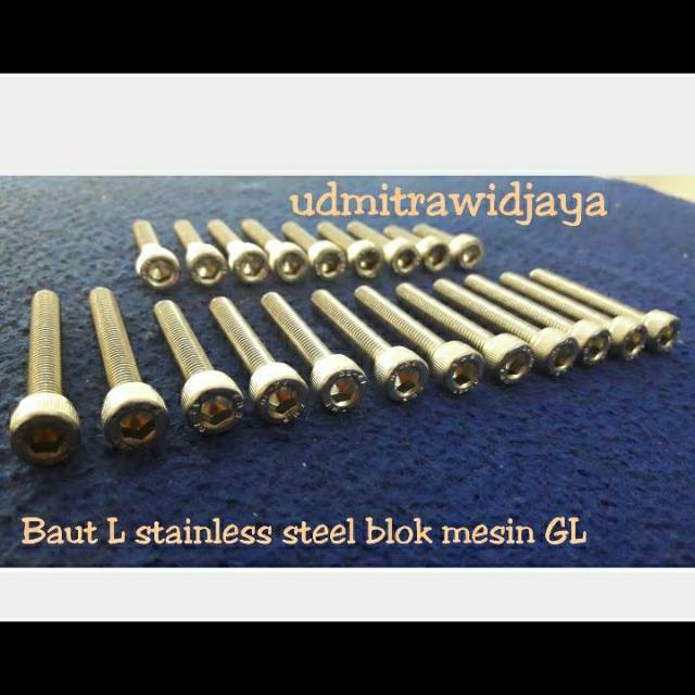 Baut blok mesin GL stainless steel