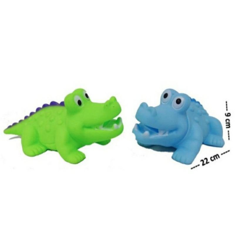 mainan buaya karet pencet bunyi