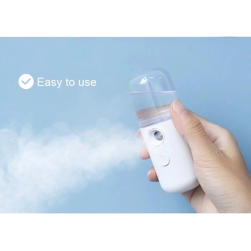 Nano Mist Spray Semprotan Uap Air Terapi Pernapasan / Alkohol / Pelembap Muka / Portable Nebulizer