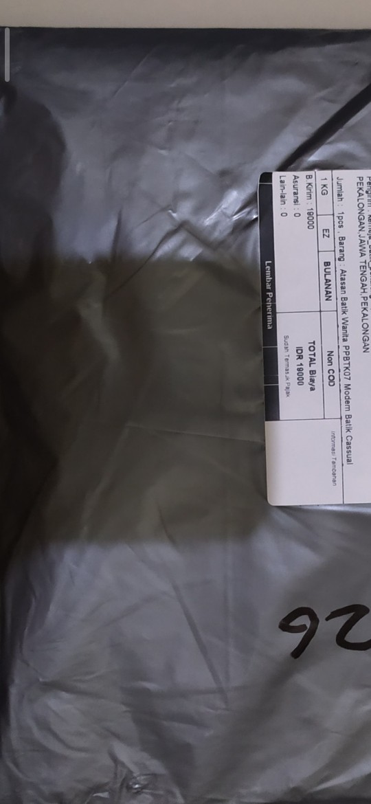 Tey-17 Batik Wanita Asj Sa Hrb026 Kenongo Kemeja Tosca Pendek