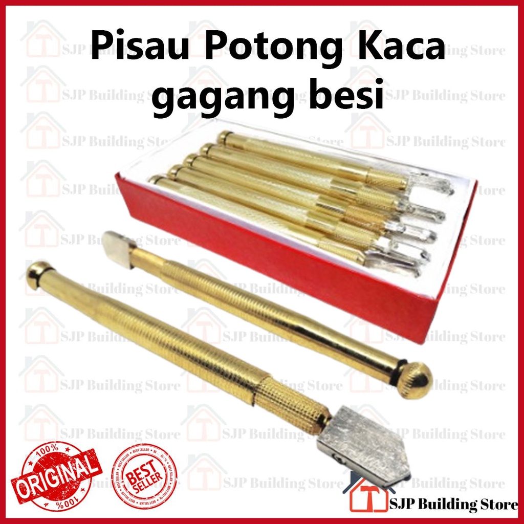 Pisau Potong Kaca Gagang Besi l Oil Cutter l Pemotong Kaca