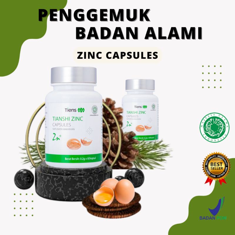 Penggemuk Badan Alami Zinc Capsules Obat Gemuk Badan Zinc Hormon