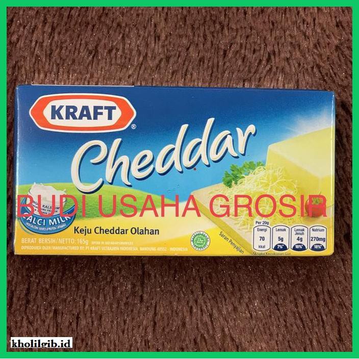 

Ujekujek- Keju Kraft Cheddar 165 Gr -Original.