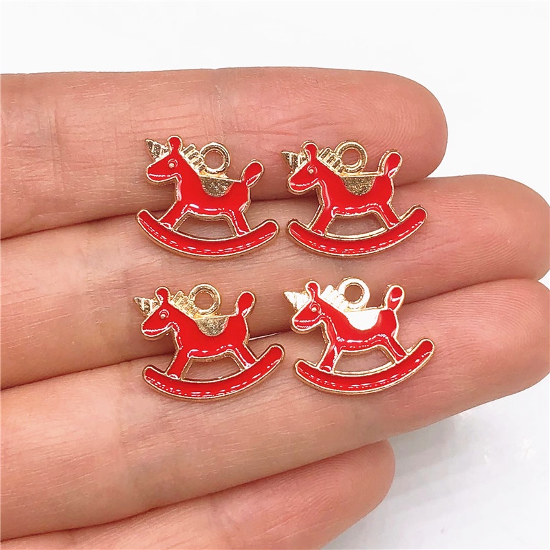 4pcs Liontin Bentuk Kuda Bahan Alloy Untuk Gelang Charms