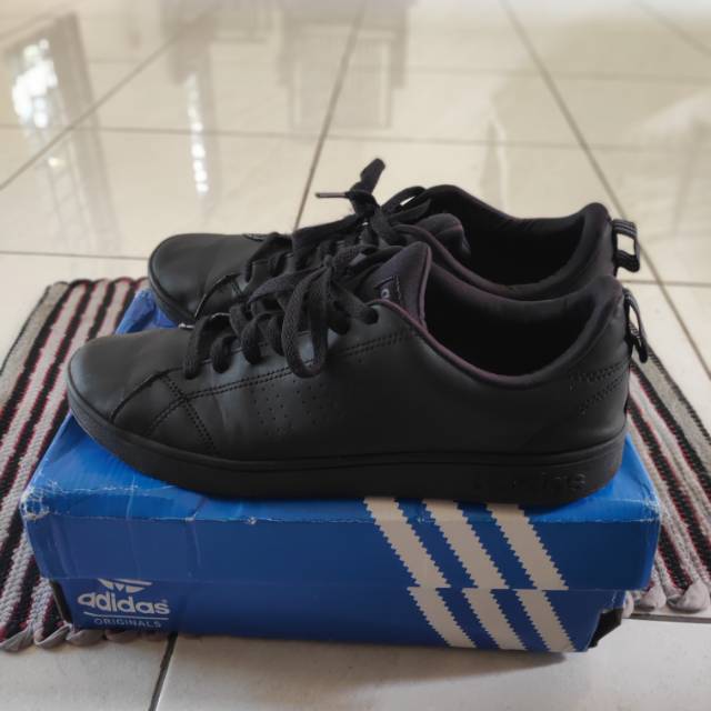 Sepatu adidas neo advantage hitam/black ORIGINAL FREE TOPI