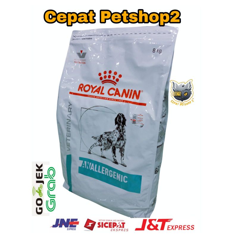 Ekspedisi only Royal Canin Vet anallergenic dog kemasan 8kg Freshpack