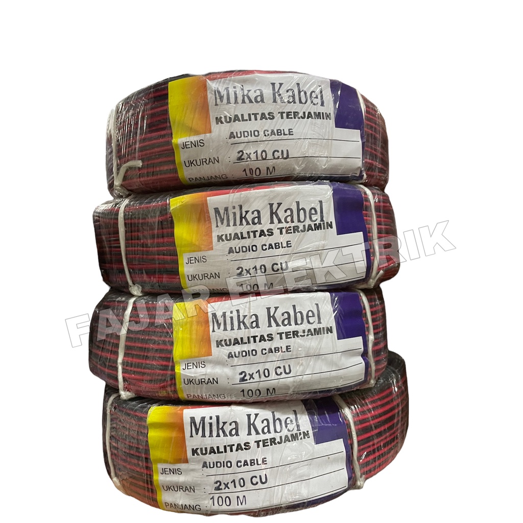 KABEL MIKA 2X10 CU 1 ROLL 100 METER