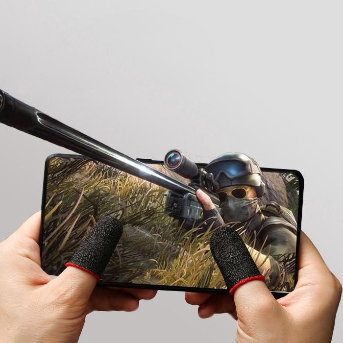 Sarung Jempol Nano Silver Fiber Finger Sleeve Anti Keringat Mobile Game PUBG ML FF ‣ Twg31au22ᴾ