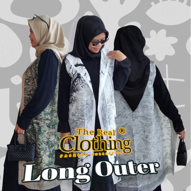 COD!! OUTER SCARF MOTIF WANITA TANPA LENGAN/ OUTER CARDIGAN/ OUTER SCARF