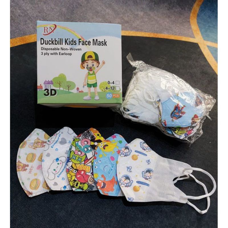 masker duckbil dukbil anak motif 3 ply 50 pc