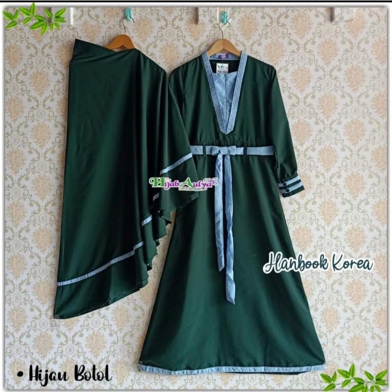 Handbook Korea Set (Gamis+Jilbab) || Hijab Aulya