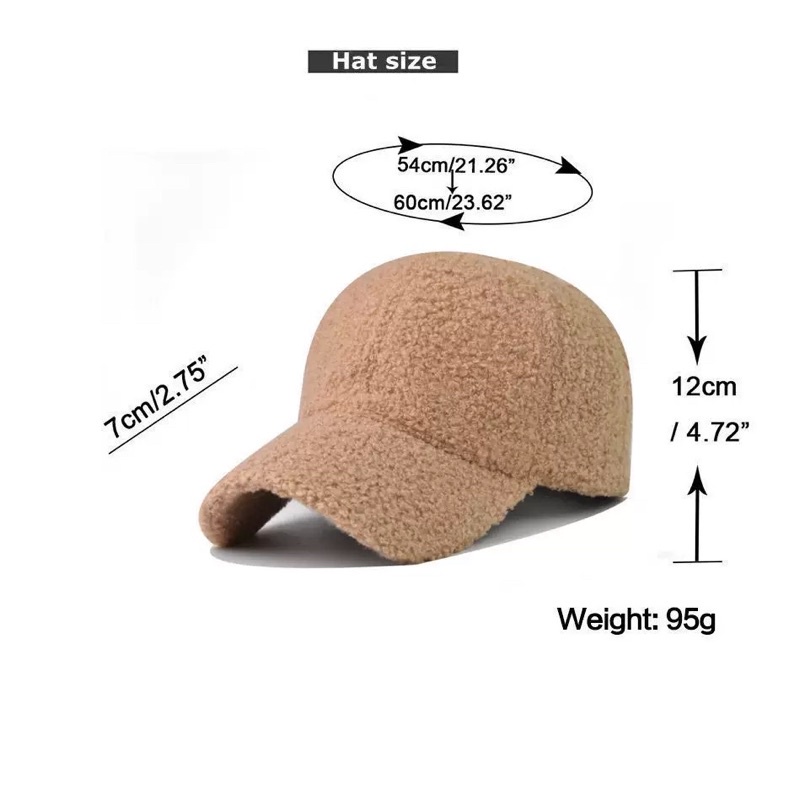 Topi Baseball Cap import Pria Wanita Topi Bisbol Model Bulu WOL