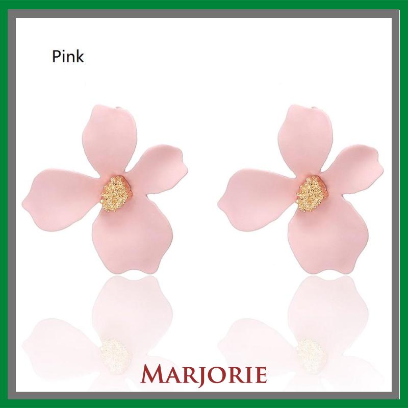 Anting Bunga Permen Warna Manis / Statement Earrings Candy Color Flower Sweet Ear Studs-MJD