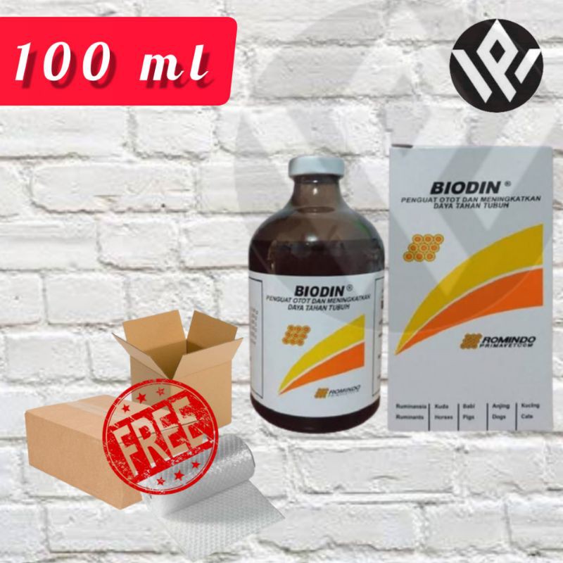 Biodin Romindo 100 ml Injeksi Penguat Otot & Daya tahan tubuh Hewan
