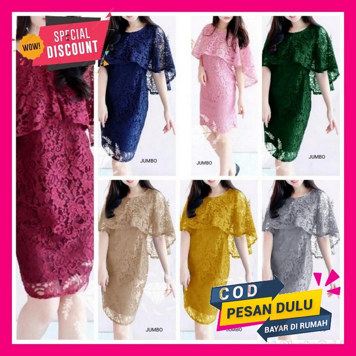 Dress Rajut / Dress Knit / Rajut Import / Rajut Jumbo/ Dress Hitam / F 29 Dress Alexia Brukat / Dr