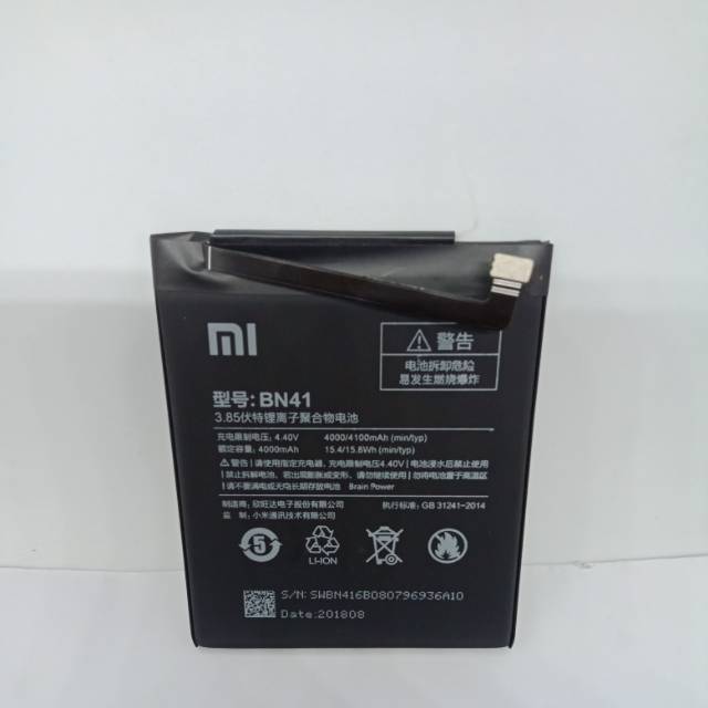 Batre bt xiaomi redmi note 4 BN41 original