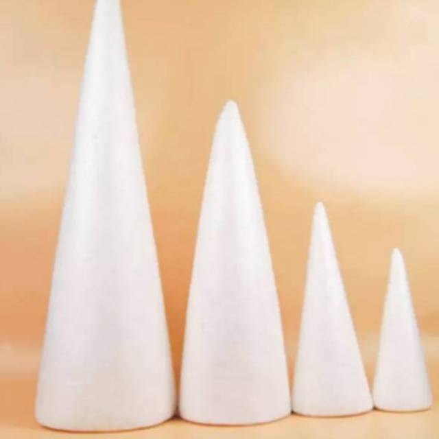 Kerucut D12 T12-25cm styrofoam/ gabus /sterofoam