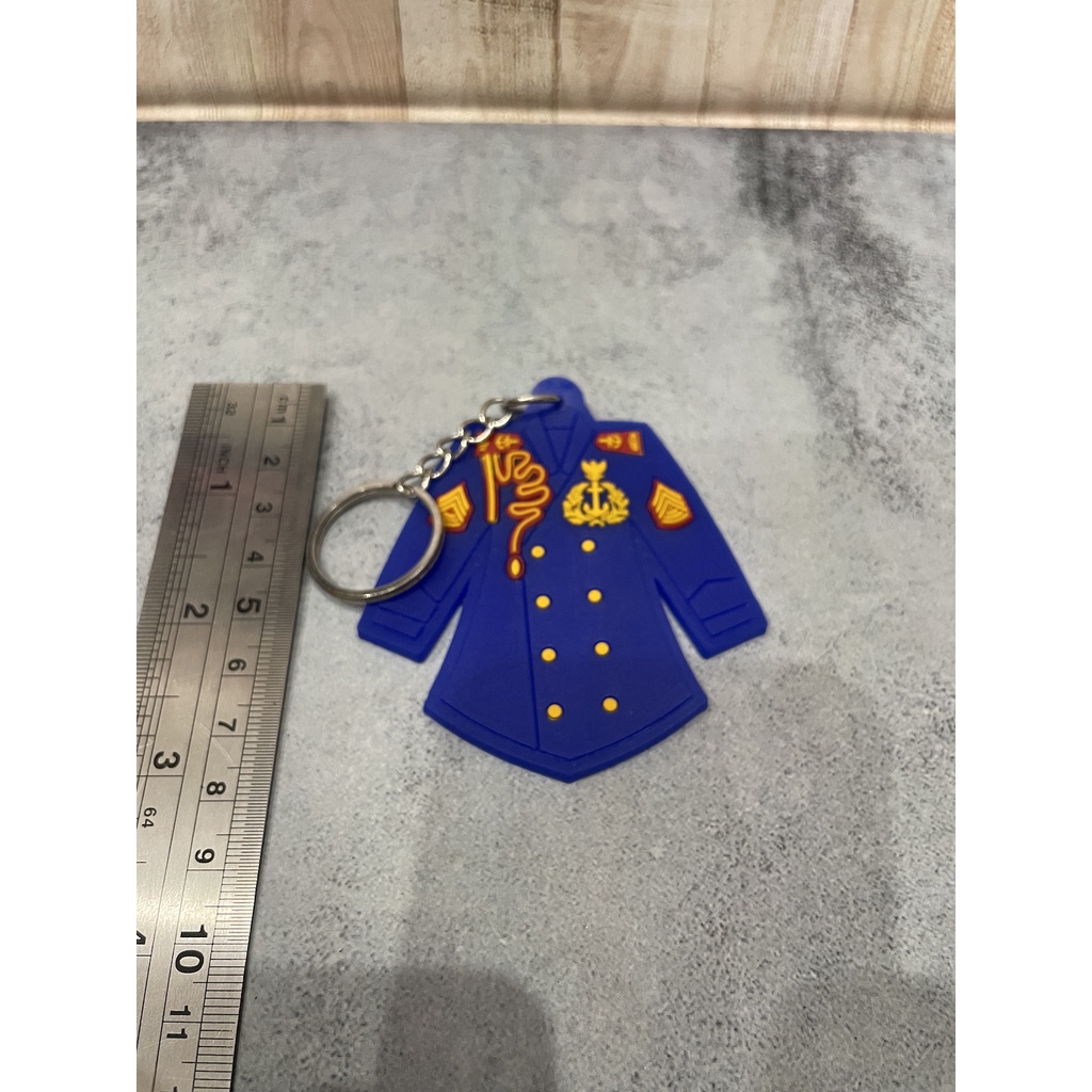 Gantungan Kunci Akmil Baju | Keychain | Gantungan Kunci Karet Baju Akmil Biru