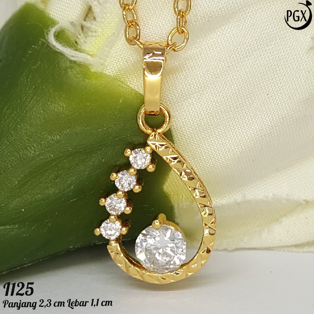 PGX Liontin Kalung Xuping Wanita Perhiasan Lapis Emas Aksesoris Fashion - I125