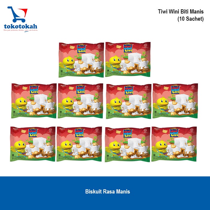

TINI WINI BITI biskuit anak Manis 20 g bentuk binatang 10 sachet