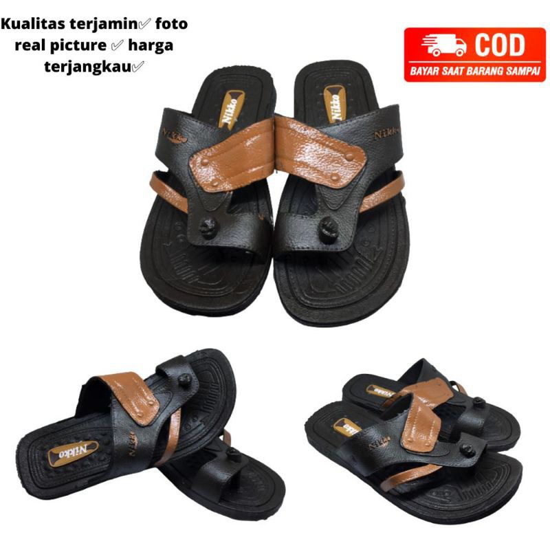 Sandal Karet Pria Nikko Model Jepit Slide Murah