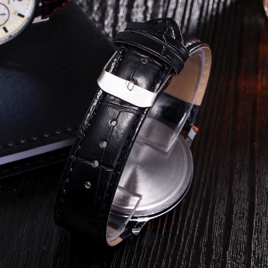 Jam Tangan Geneva  PRIA Leather Quartz Fashion Wanita Import