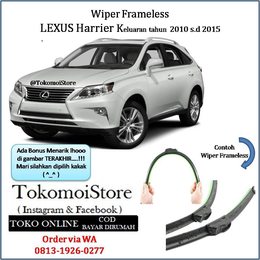 Wiper Frameless Lexus RX300 Harrier 2012 2013