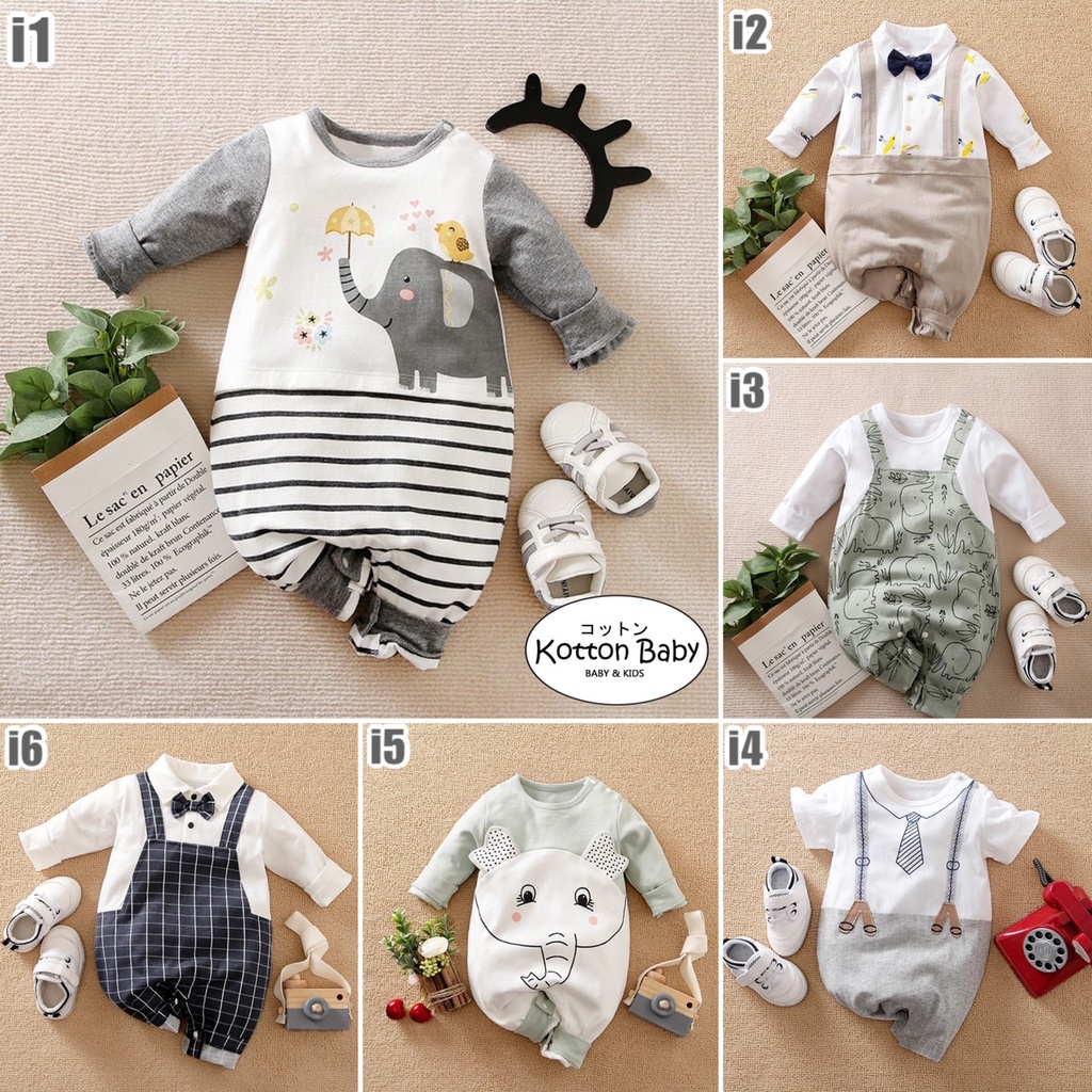 0-18bln PAKAIAN BAYI [Kualitas Impor] BAJU ANAK JUMPER JUMPSUIT ROMPER PEREMPUAN YY I catalog