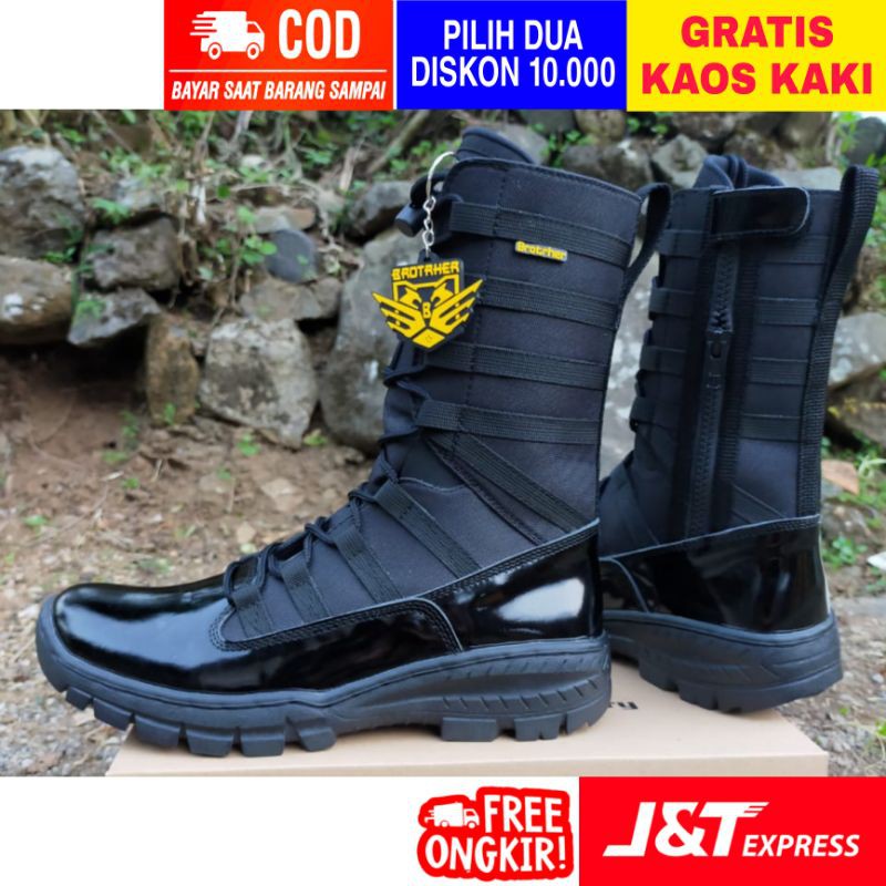 Sepatu pdl ninja kulit kilap merk brotrher