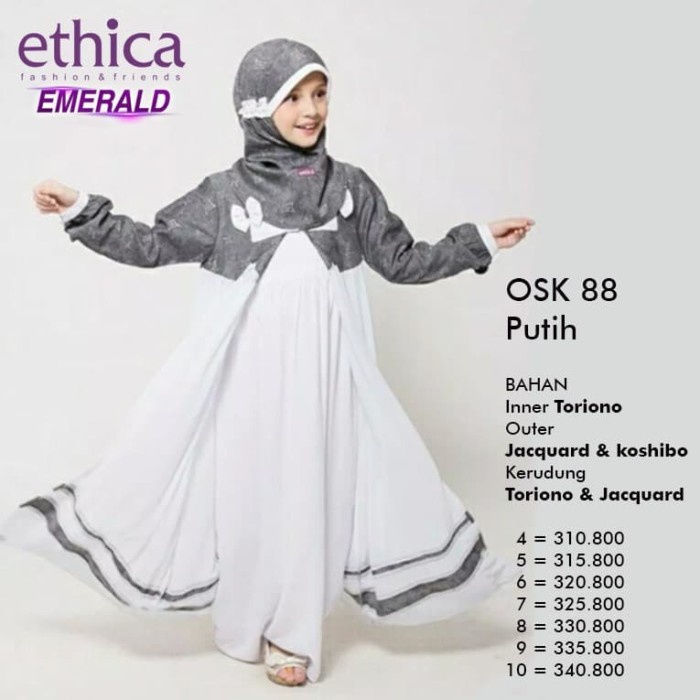 ETHICA / OSK 88 PUTIH / GAMIS ANAK ETHICA BIGSALE