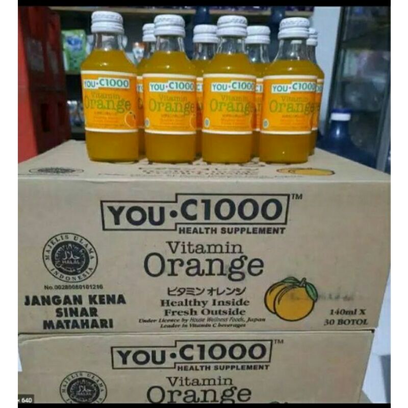 Jual You C 1000 Orange You C 1000 Lemon 1 Karton Isi 30 Botol Indonesia Shopee Indonesia