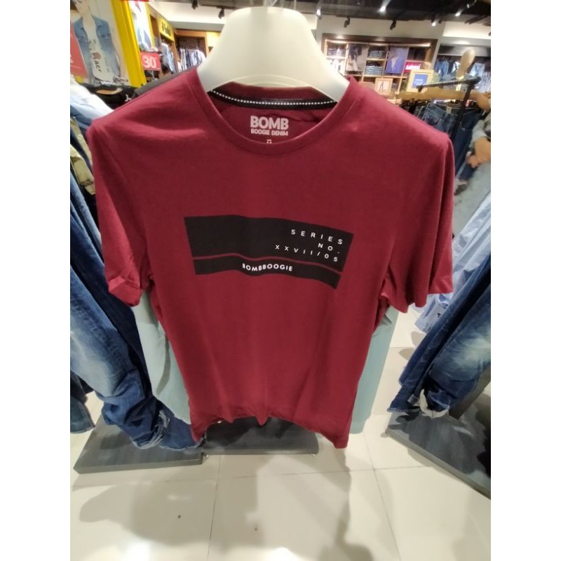 Jual Bombboogie Original Kaos Maroon Pria | Shopee Indonesia