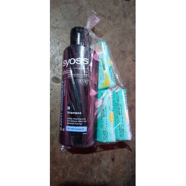 paket sampo syoss plus 3 pcs sabun claudia