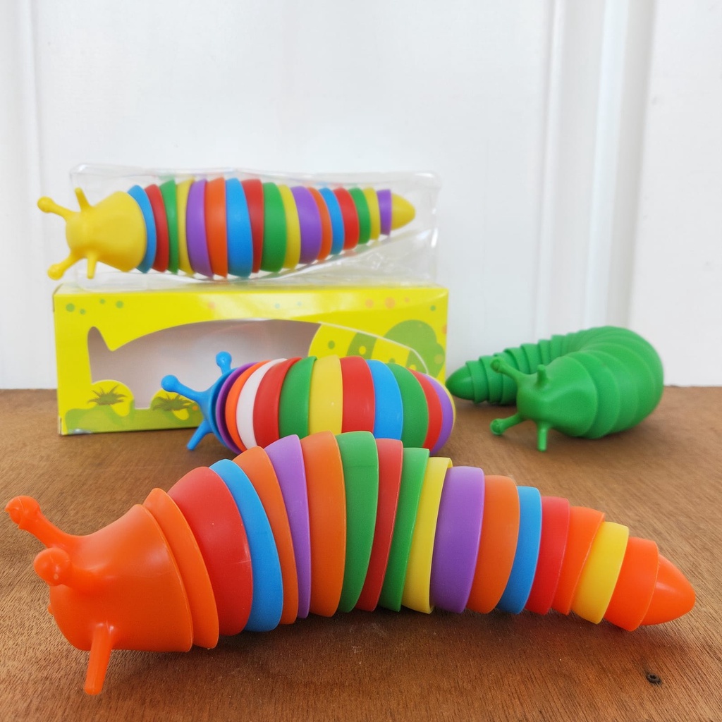 Mainan Squishy Siput Finger Slug / Mainan Anak Finger SLUG 3D / Mainan Ulat Motorik anak