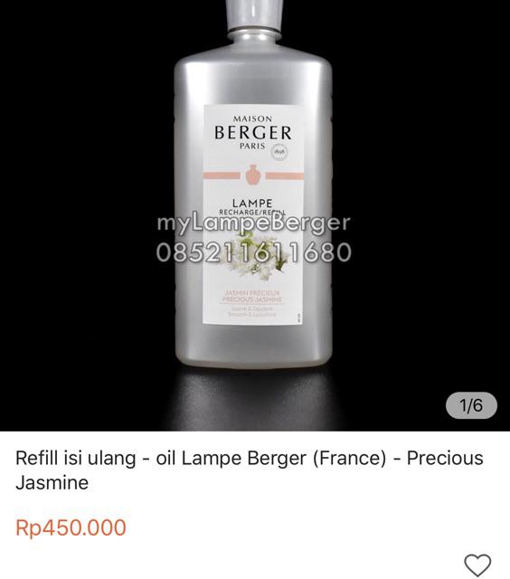 Refill Isi Ulang - Oil Lampe Berger (france) - Precious Jasmine