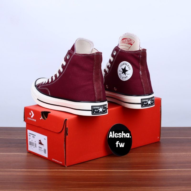 Sepatu Converse 70s HI Maroon Burgundy /Converse 70s Dark Red High / Converse 70s Merah Marun BNIB Vietnam