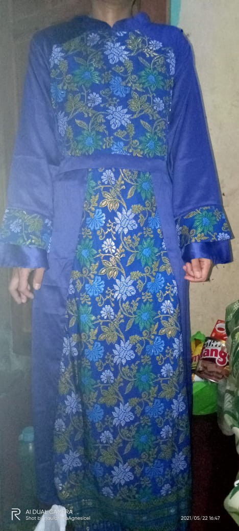 Gamis Batik Mix Velvet Gb06 Uk. M L Xl Xxl Xxxl