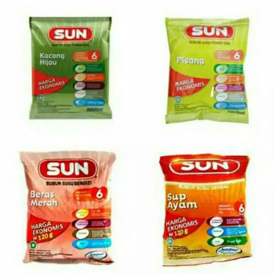 SUN - BUBUR BAYI 120 GRAM BOX &amp; EKONOMIS  6+ DAN 8+