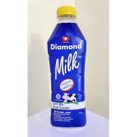 Susu Uht Diamond 1 Liter botol / Susu Cair Diamond Uht 1 Liter Botol
