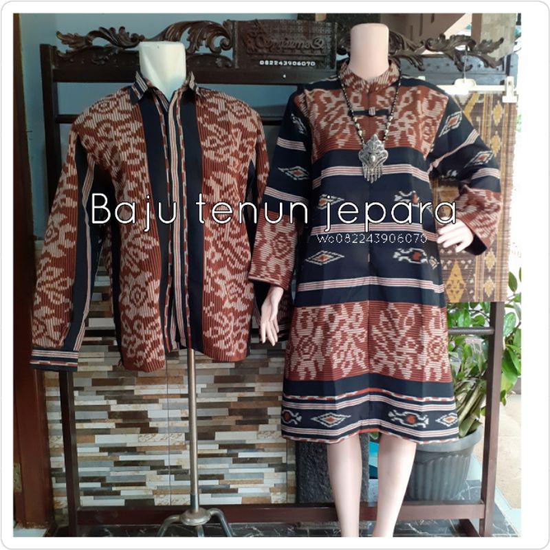 baju tenun couple baju tenun jepara motif obama etnik tenun jepara CP18