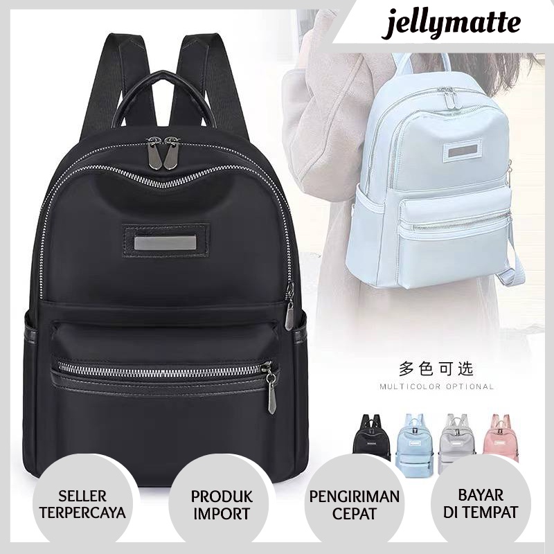 Tas Ransel BACKPACK Import Kulit Premium Tas Sekolah Kuliah Kerja Remaja Dewasa Wanita 1828 JAKARTA