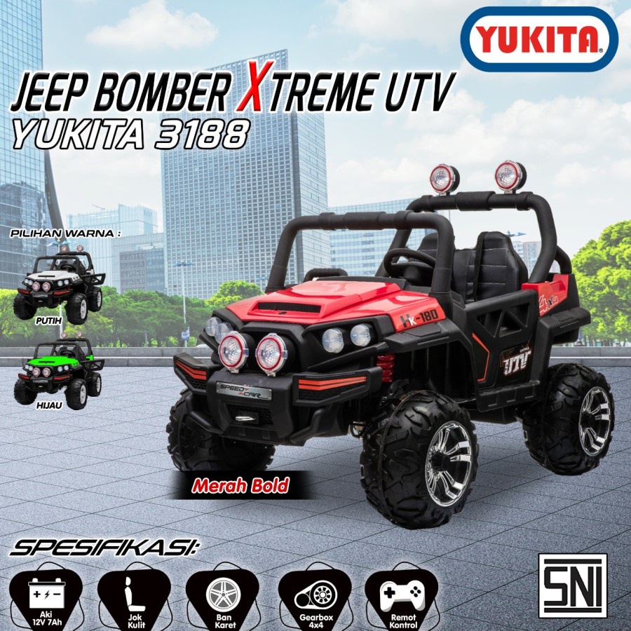 Mainan Anak Mobil Aki - YUKITA 3188 JEEP BOMBER XTREME UTV