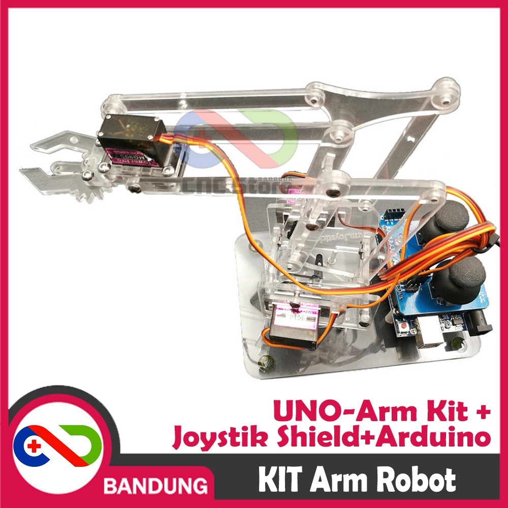 ROBOT ARM KIT PARTS UNOARM SHIELD FOR ARDUINO UNO JOYSTIK HAND GRIPPER