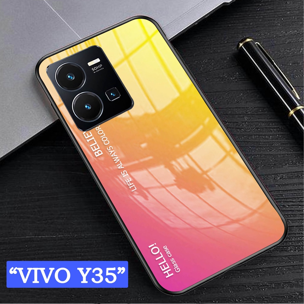 Softcase Glass Kaca VIVO  Y35 - Casing HP VIVO Y35 [ S35 ].