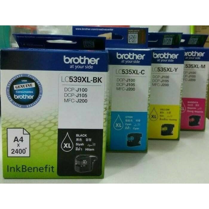 Cartridge Original Brother LC539BK &amp; LC535 Ink C,M,Y - 1set LC 539 535