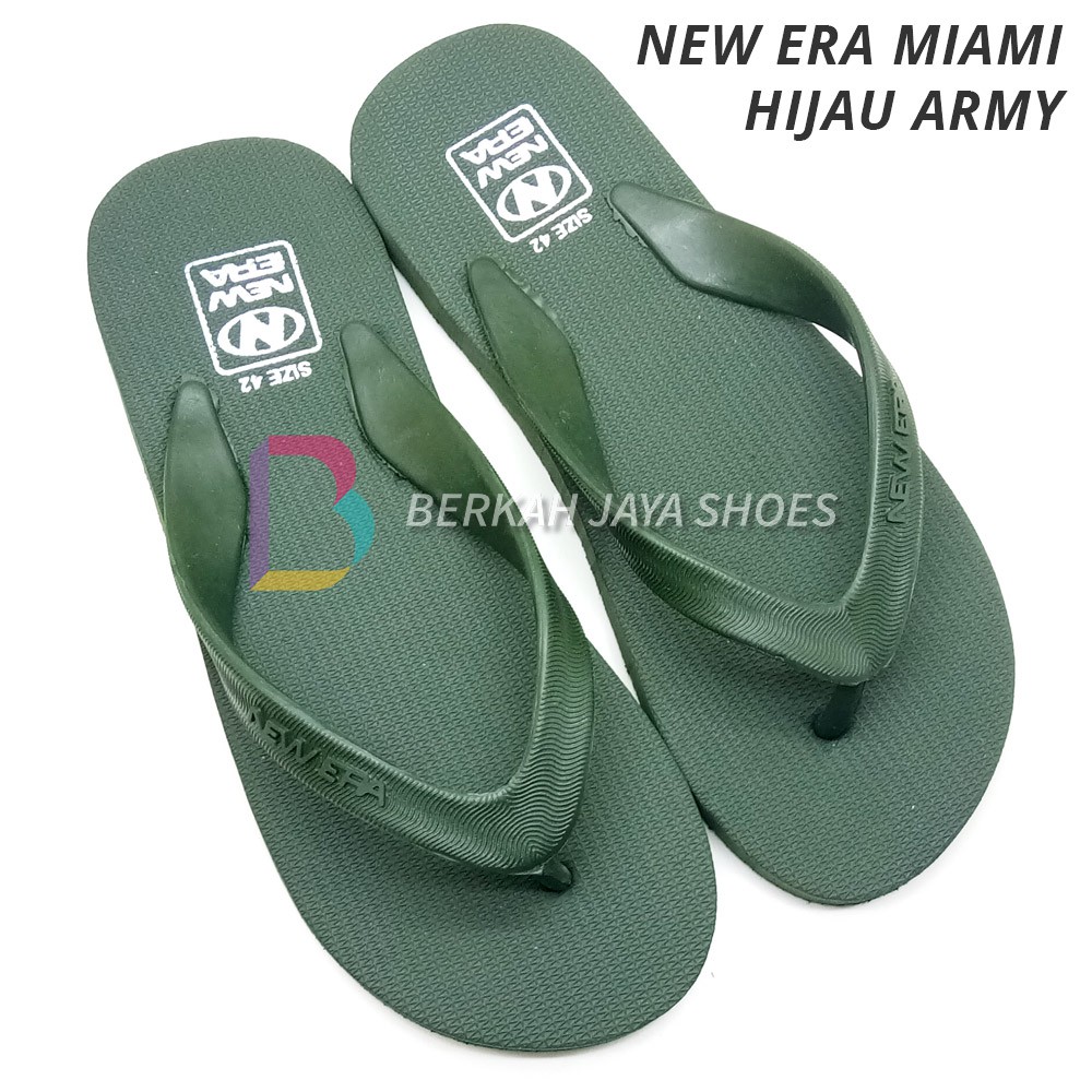 Sandal Pria - Sandal Jepit Pria - Sandal Jepit Karet Pria New Era Miami Varian Warna - Anti Air