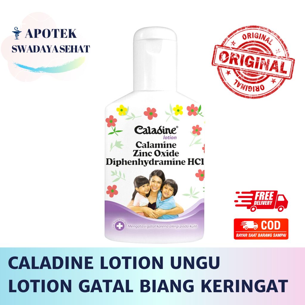 CALADINE LOTION 95 ML - Pelembab Losion Kulit Gatal Anak Bayi 60 ML Biang Keringat Alergi