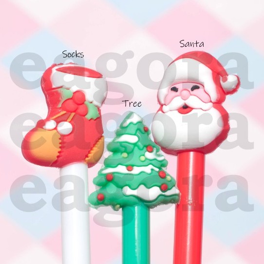 

Pulpen Gel Natal Santa Tree Socks Pena Ballpoint Bolpen
