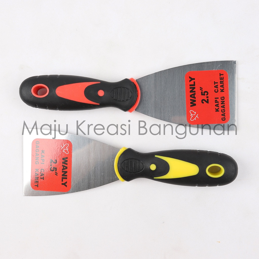 Kape Gagang Karet 2 2.5 3 4 Inch Kapi Steel Skrap Pisau Dempul Pengerok Cat Scraper Scrapper Inci In VPR Wanly