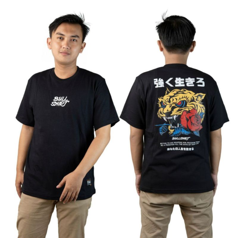 Kaos Motif Jepang Limited Edition Kaos Distro Pria Wanita Original Lokal Brand Bullshirt